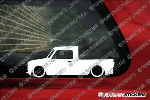 2x Lowered car outline stickers - for Classic Austin, Mini Pickup L13