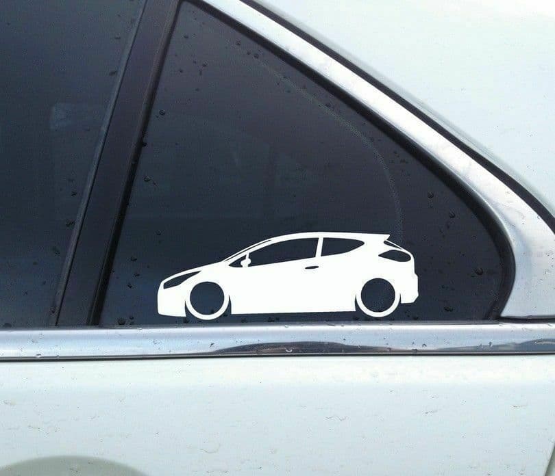 2X Lowered car outline stickers for Kia Pro Cee d GT coupe L1494