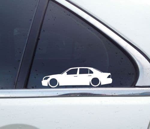 2x Lowered car outline stickers - for Lexus LS 430 3rd gen (2003-2006)