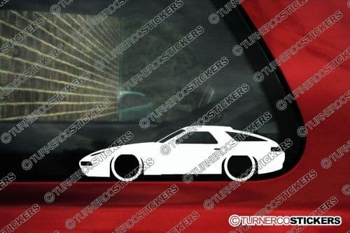 2X Lowered car outline stickers - for Porsche 928 classic L812