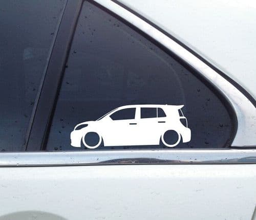 2X Lowered car outline stickers - for Scion xD | stanced L1657