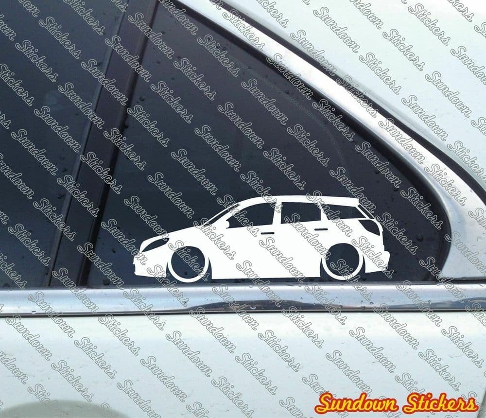 2x Lowered car outline stickers for Toyota Matrix 20032008 Low jdm L1052