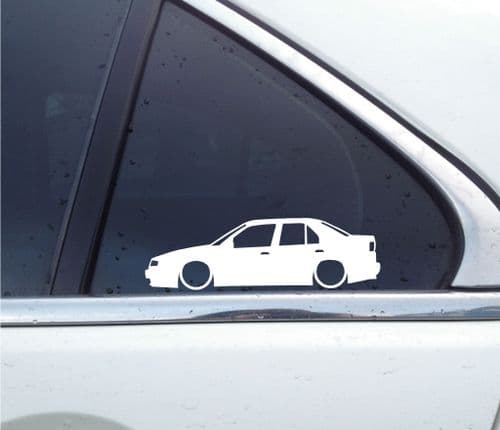 2X Lowered car silhouette stickers - for Alfa Romeo 155 sedan