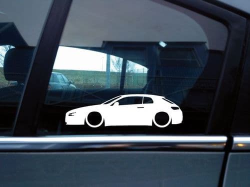 2X Lowered car silhouette stickers - for Alfa Romeo Brera