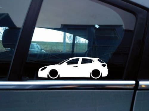 2X Lowered car silhouette stickers - for Alfa Romeo Giulietta (940) 2010-2020