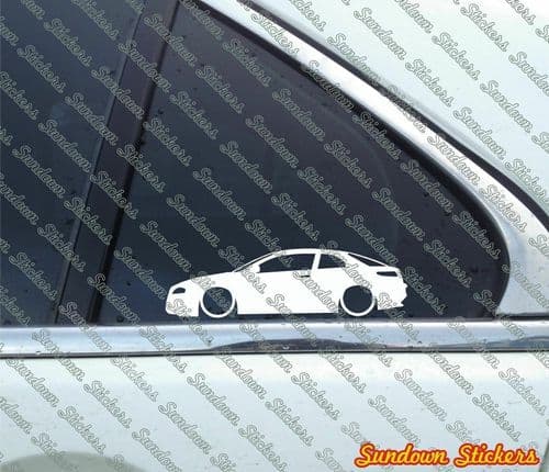 2X Lowered car silhouette stickers - for Alfa Romeo GT coupe 2003-2010