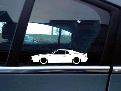 2X Lowered car silhouette stickers - for AMC Javelin (1971-1974 ) | Classic Muscle car
