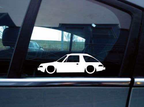 2X Lowered car silhouette stickers - for AMC Pacer | Classic