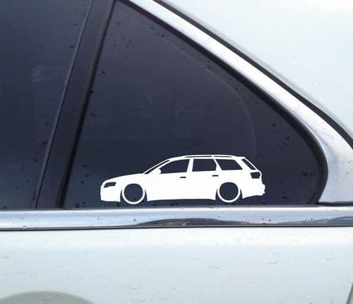 2X Lowered car silhouette stickers - for Audi A4 / S4 B7 Avant | wagon | Estate