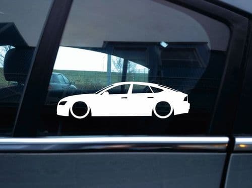 2x Lowered car silhouette stickers - for Audi A7 (4G8) 2010-2014 sportback L751