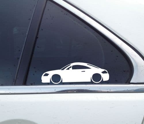 2X Lowered car silhouette stickers - for Audi TT Mk1 8N Coupe