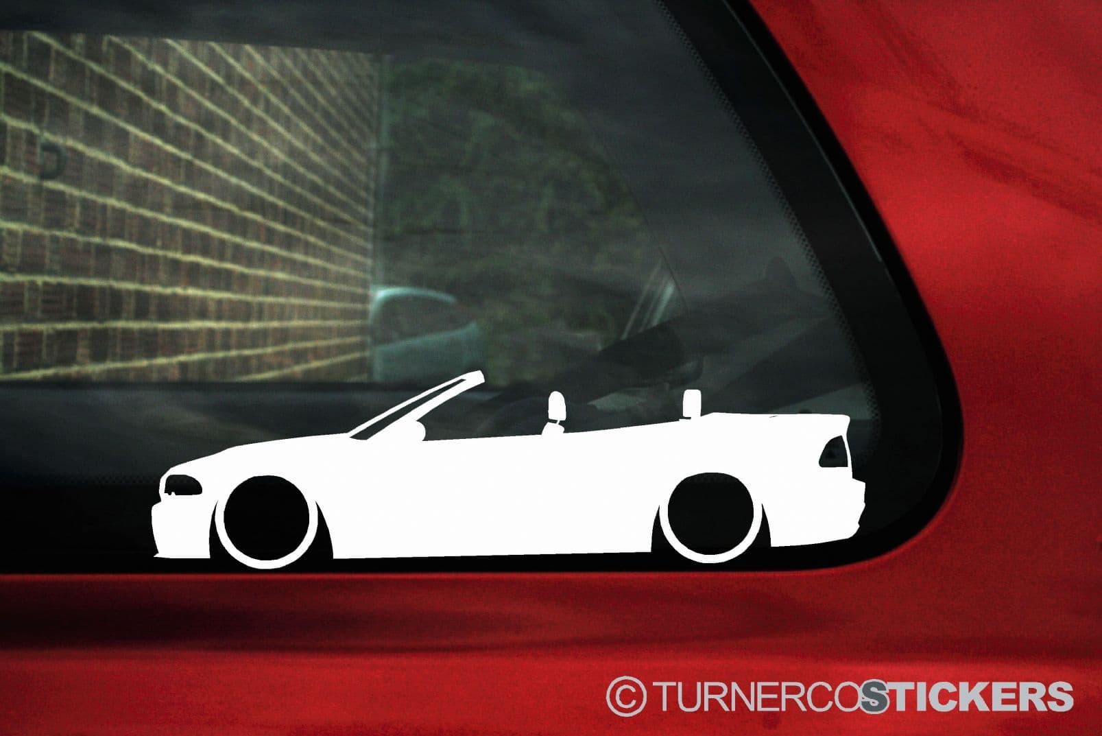 2X Lowered car silhouette stickers - for Bmw M3 E46 3-series ...