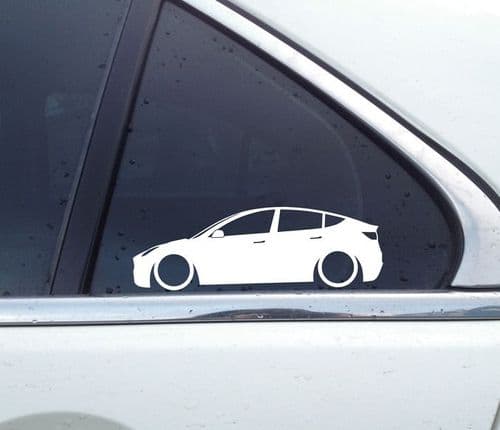 2X Lowered car silhouette stickers - for Tesla Model Y | stanced | L233