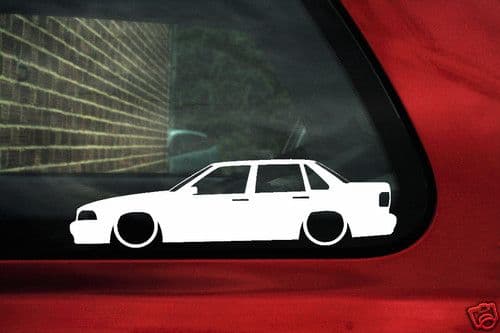 2X Lowered car silhouette stickers - for Volvo S70 / 2.0T, 2.5T, T5