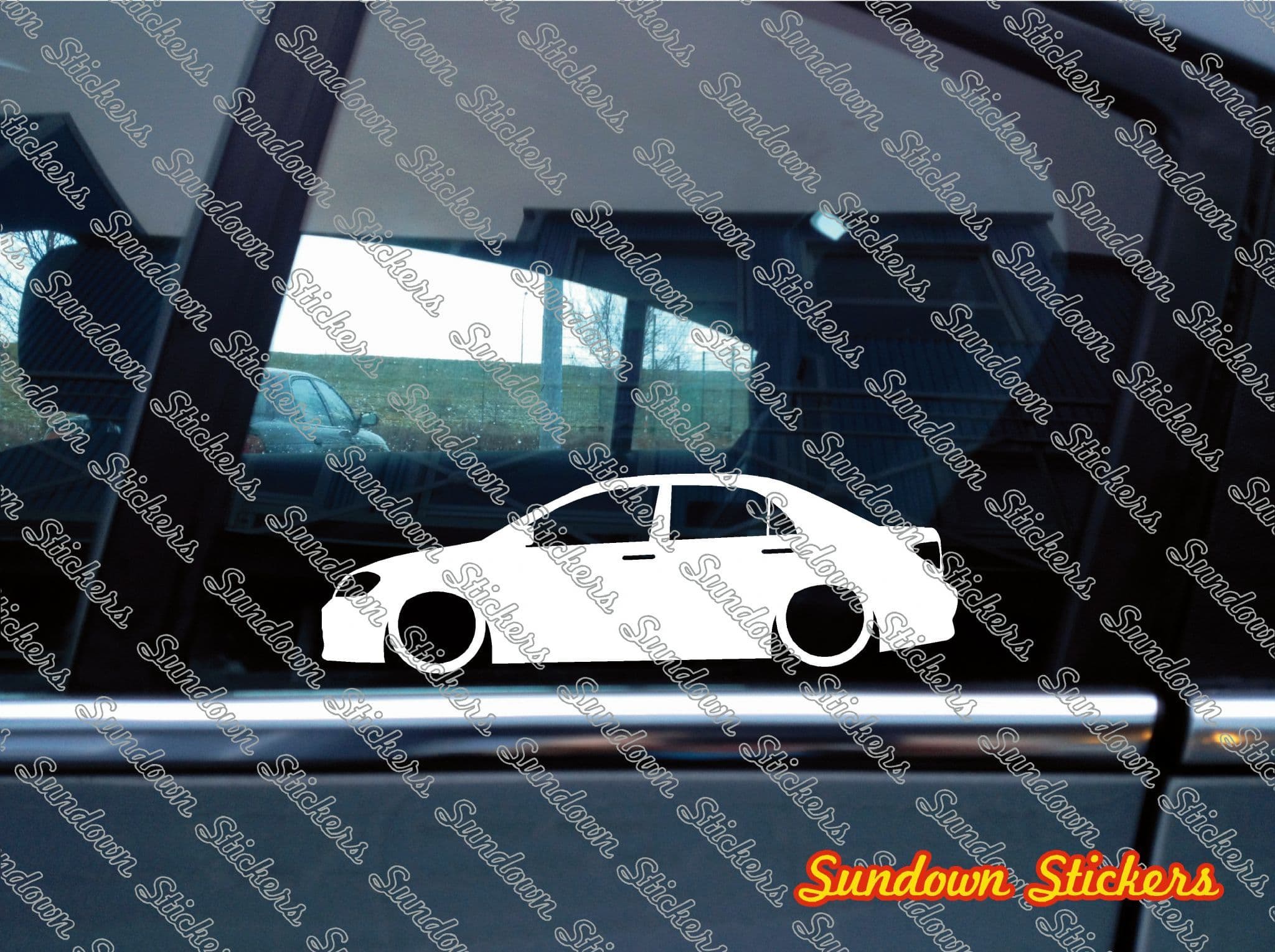 2x Lowered car sticker - for Toyota Corolla S / XRS sedan 9th gen No ...