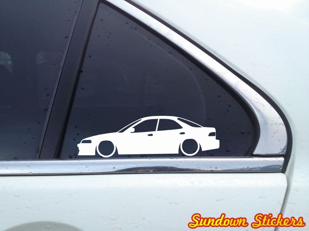 2X Lowered car stickers for Acura integra DB8 4DOOR sedan no spoiler L883