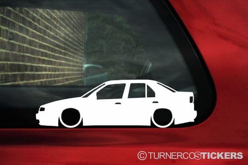 2X Lowered car stickers - for Alfa Romeo 155 , Q4 saloon retro L1520