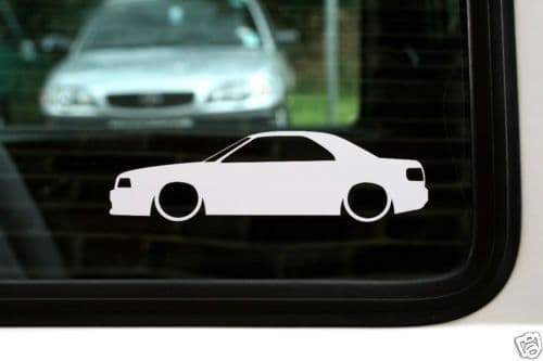 2x Lowered car stickers - for Audi 80 / 90 convertible cabrio | classic L758