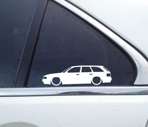 2x Lowered car stickers for Audi 80 B3 Avant 1986-1991 station wagon | L757