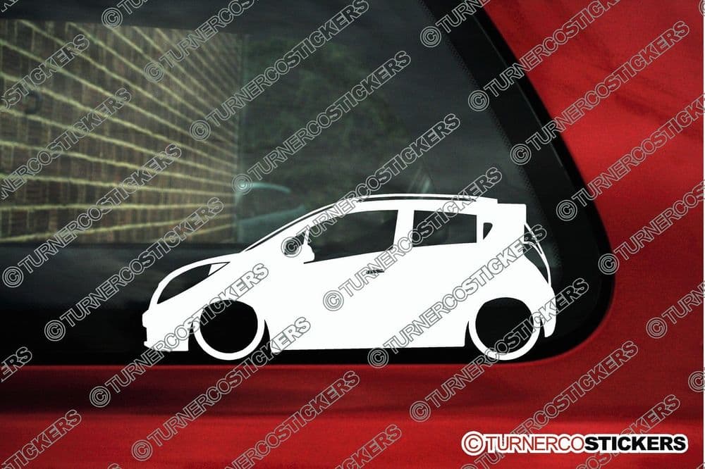 2X Lowered car stickers for Chevrolet Spark M300 20092015 L1238