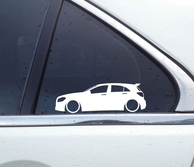 2X Lowered car stickers for Mercedes A45 AMG 3rd gen W176 2012-2018 L1540