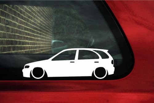 2X Lowered car stickers for Nissan Almera / Pulsar N15 , 5-door | Tuning