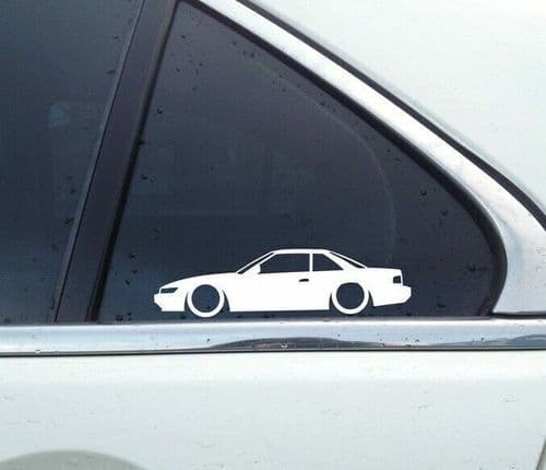 2X Lowered car stickers - For Nissan Silvia S13 coupe | Notchback JDM L1140