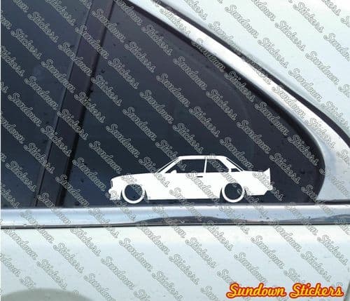 2X Lowered car stickers - for Opel Ascona B 400 classic car L831