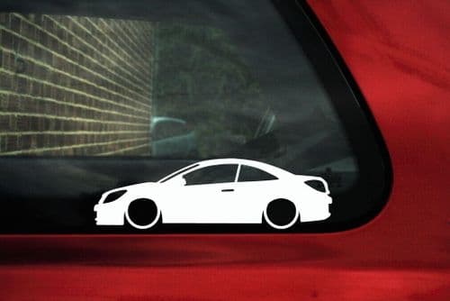 2x Lowered car stickers - for Opel Astra mk5 H Twin Top cabrio top up L574