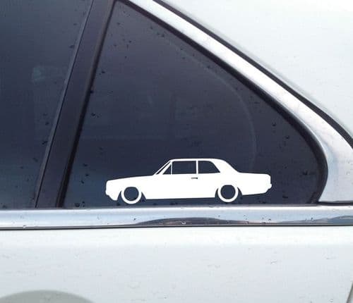 2x Lowered car stickers for - Opel Rekord C 2-door sedan classic oldtimer AD1344