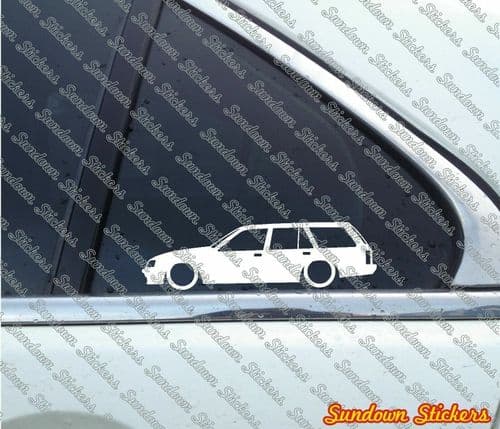 2X Lowered car stickers - for Opel Rekord Caravan E2 station wagon L642