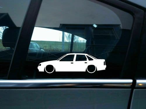 2x Lowered car stickers - for Opel Vectra A 1988-1995 sedan / limo | tuning L597