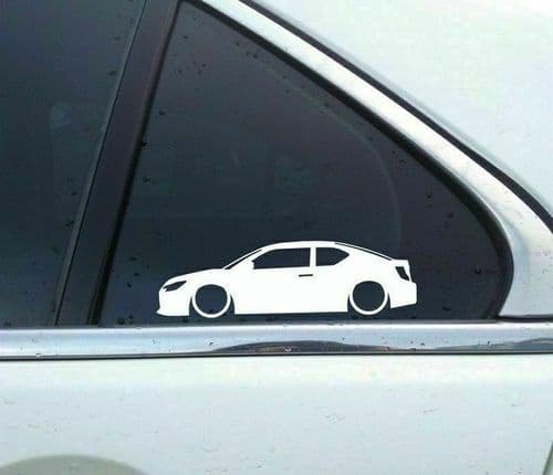 2X Lowered car stickers - for Scion TC, 2nd gen ( AGT20. 2014 facelift) L1316