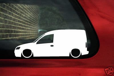 2x Lowered car stickers - for Vauxhall Combo C van | tuning L398