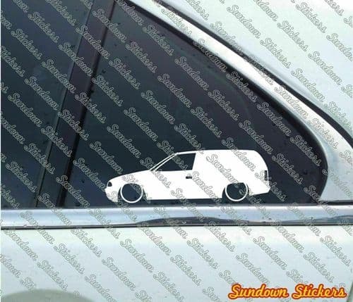2x Lowered car stickers - for Vauxhall / Opel Astra mk3 F van | classic L647