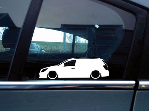 2x Lowered car stickers - for Vauxhall / Opel Astra mk5 H VAN L389