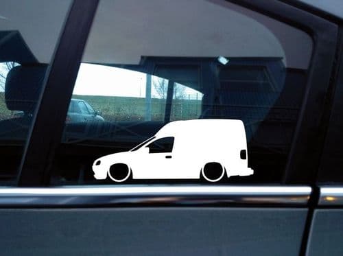 2x Lowered car stickers - for Vauxhall / Opel Combo B van | tuning L397