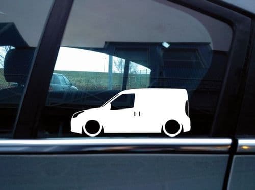 2x lowered car stickers - for Vauxhall / Opel Combo D 2011-2017 van L399