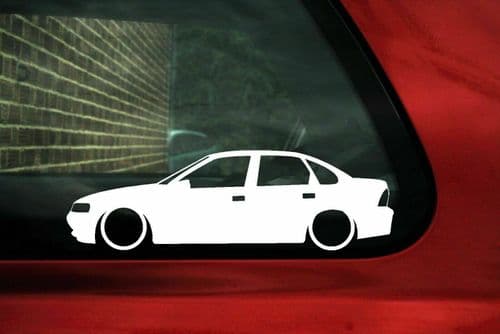 2x Lowered car stickers - for Vauxhall / Opel Vectra B 4 door sedan / limo | tuning L583