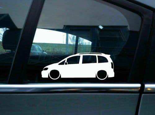 2x Lowered car stickers - for Vauxhall / Opel Zafira A mk1 | L665