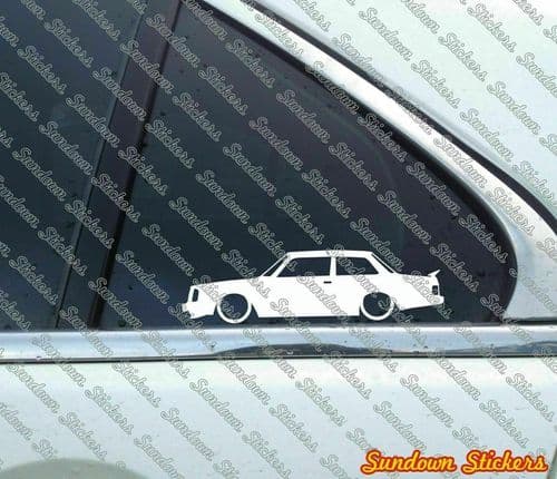 2X Lowered car stickers - for Volvo 242 Turbo 2-door sedan 240 | Classic L631