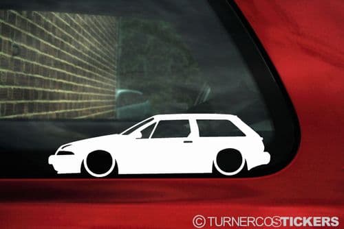 2X Lowered car stickers for Volvo 480 Turbo 1986-1995 classic L603