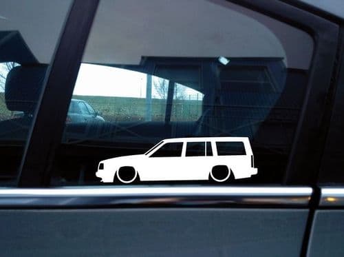 2X Lowered car stickers -for Volvo 940 turbo Station Wagon | classic L326