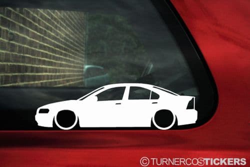 2X Lowered low car outline stickers - for Volvo S60 1st gen , 2000-2009 | L20
