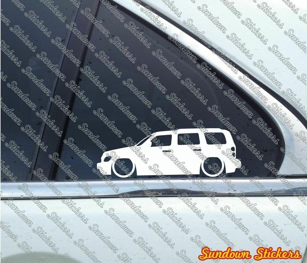 2X Lowered truck stickers - for Chevrolet HHR retro wagon L1263