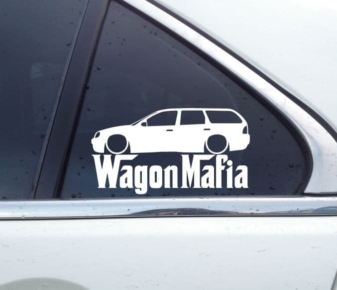 2X Lowered Wagon Mafia car stickers v1 for Ford Mondeo Mk2 estate