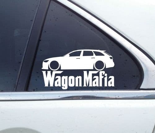 2x Lowered WAGON MAFIA stickers- for Audi A6 RS6 avant wagon ( C7 /4G ) W269