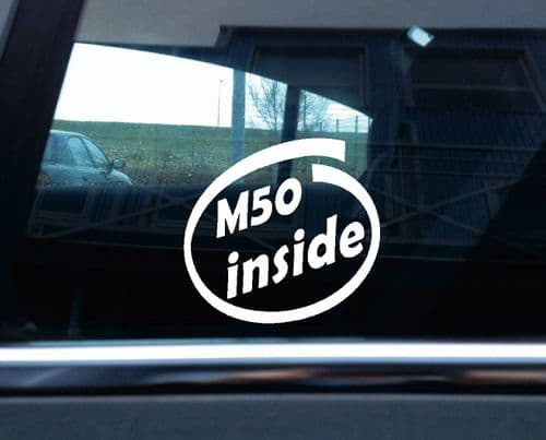 2x M50 inside sticker - for BMW e36 320, 325i | e34 520,525i | retro P03