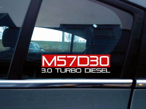 2x M57D30 3.0 Diesel stickers for BMW e46 330d / e39 530D / e38 730D | C119