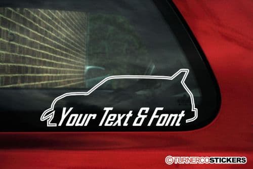 2x MG Metro 6r4 rally car CUSTOM TEXT stickers